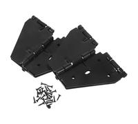 ANDRESLAD 2pcs Drop Leaf Table Hinges Heavy Duty Folding Furniture Hardware with Mounting Screws Foldable Iron Butterfly Hinge Brackets for Dining Space Optimization