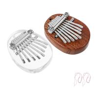 ANDRESLAD 2pcs Eight Note Thumb Piano Mini Kalimba Piano Wood Instrument Kalimba for Beginners Musical Toy for Boys and Girls and Adults for Learning and Travel