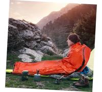 ANDRESLAD 2pcs Emergency Survival with Storage Bag Orange Thermal Cold Outdoor Camping Essential for Hiking and Rescue