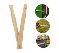 ANDRESLAD 2pcs Ergonomic Wooden Hoe Handles Hardwood Replacement for Garden Accessories Comfortable Grip Labor-Saving Tool Handles for Carpenters and DIY Gardening