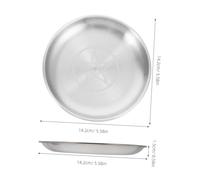 ANDRESLAD 2pcs Fireproof Iron Offering Bowl with Pentagram and Triple Moon Design Minimalist Decorative Ritual Plates for Jewelry Crystals Tealight Tray Shamanic Silver