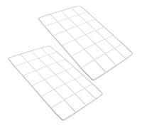 ANDRESLAD 2PCS Freezer Bin Divider Wire Grid Panel Partition Board Low Temperature Resistant Fridge Organizer for Refrigerator Shelves and Freezer Space Saving Storage Rack