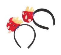 ANDRESLAD 2pcs French Fries Headbands for Women Cute Cartoon Party Hairbands Unique Quirky Food Headpiece Charming and Fade-resistant Hair Decorations