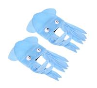 ANDRESLAD 2Pcs Funny Octopus Hat Headgear for and Adults, Blue Sea Creature Festival Hat, Creative Cosplay Prop and Novelty Plush Headwear for Halloween and Birthday Parties