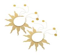 ANDRESLAD 2pcs Gold Sunburst Greek Goddess Tiara Headband Metal Radiant Crown for Halloween Cosplay Bridal Wear Lolita Parties Angel Crown Princess Hair Accessory