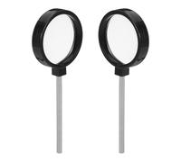 ANDRESLAD 2pcs Handheld Biconcave Lens Magnifying Glass Optical Supplies Concave Convex Lenses Optical Lens Kit Optics Aids Teaching Double Convex Jewelry Monocle Iron Glass