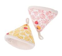 ANDRESLAD 2Pcs Heat-resistant Pot Lid Knob Covers Anti-scalding Pan Lid Caps with Hanging Design for Kitchen Cookware Safety in Red and Yellow