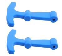 ANDRESLAD 2pcs Heavy Duty Rubber T-handle Cooler Lid Latch Replacement Grade Draw Latch for Fishing Camping Boat Coolers Compatible with Insulated Ice Chests Blue