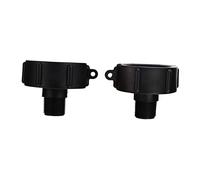 ANDRESLAD 2pcs IBC Tank Adapter Fittings Npt Hose Connector for Garden Water Tanks Abs Valve Outlet Converter for Tote Barrel Accessories