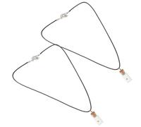 ANDRESLAD 2pcs Inspirational Mustard Seed Glass Vial Necklace with PU Leather Cord Lightweight Mini Faith Jewelry for Christian Believers Daily Encouragement and DIY Craft Pendant