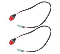 ANDRESLAD 2pcs Keyless Push Button Kill Switch for Outboard Engines Compatible with Marine Saltwater Protection Safety Lanyard Cord