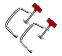 ANDRESLAD 2pcs Manual Pasta Machine Retaining Clips and Table Clamps, Red Pasta Maker Replacement Parts for Secure Mounting and Homemade Noodle Preparation