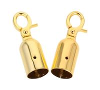 ANDRESLAD 2pcs Metal Rope End Stopper Hooks for Crowd Control Barriers Zinc Alloy Cord End Caps with Snap Hook Design Secure Stanchion Fence Fittings for Hotels Lounges Exhibitions Easy