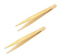 ANDRESLAD 2Pcs Natural Bamboo Pet Feeding Clip for Reptiles Anti-static Tweezer for Lizards Geckos Snakes Spiders Safe and Smooth Surface Multi-use for Feeding and Tank Cleaning