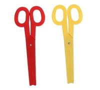 ANDRESLAD 2pcs Oversized Giant Clown Scissors Red Yellow Large Plastic Pretend Play Props for Cosplay Theater Comedy Shows