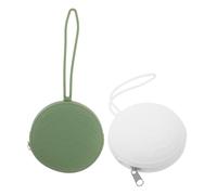 ANDRESLAD 2pcs Pacifier Zipper Bag Boys and Girls Portable Silicone Coin Purse Organized Storage Case for Toddlers
