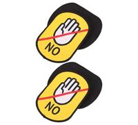 ANDRESLAD 2pcs Pet Leash Warning Labels Do Not Touch Stickers High-Visibility Outdoor Pet Warning Patches Social Alert Tags for Dogs and Cats