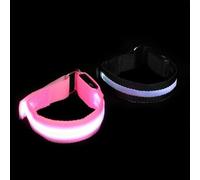 ANDRESLAD 2Pcs Rechargeable LED Reflective Armband and Ankle Band for Night Running and Cycling Safety Luminous Wrist and Leg Bands with Comfortable Design USB Charging Fluorescent Signal