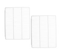 ANDRESLAD 2pcs Refrigerator Wire Shelves Divider Metal Mesh Panel Fridge Organizer for Freezer and Cabinet Airflow Design for Freshness Preservation and Space Optimization