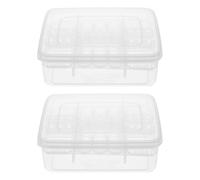 ANDRESLAD 2pcs Reptile Breeding Box 16-hole Incubation Tray for Gecko Lizard Eggs, Hatchery Incubator Tray Suitable for Reptile Egg Hatching and Breeding