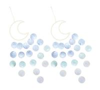 ANDRESLAD 2pcs Seashell Wind Chimes with Dreamcatcher Design Sturdy Conch Shell Outdoor Indoor Wind Bell Kit for Patio Balcony Garden Home Decoration Stress-relieving Summer Beach Party