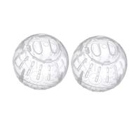 ANDRESLAD 2Pcs Silent Mini Hamster Running Ball Portable Exercise for Small Pets Cage Accessories Transparent Fitness Wheel for Full-body Workout