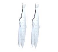ANDRESLAD 2Pcs Stainless Steel Fish Bone Removers Tweezer Kitchen Gadget for Chicken Hair Pig Hair Seafood Tool Clip Cooking Utensil Oxidation Resistant Safe Cooking Preparation