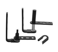 ANDRESLAD 2pcs Stainless Steel Hardware Saloon Hinge Replacement Stainless Steel Swinging Hinges Louvre Door Hardware Saloon Door Swinging Black