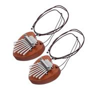 ANDRESLAD 2pcs Tone Mini Thumb Piano Kalimba for Beginners Compact Heart Shaped Finger Kalimba Portable for Travel Parties and Music Learning with Melodious Sound