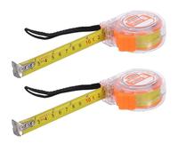 ANDRESLAD 2pcs Transparent Dual-sided Retractable Tape Measure with Metric Imperial Scales Flexible Ruler for Body Tailoring Construction and Crafts Ergonomic Pocket Design