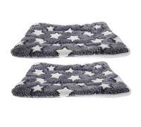ANDRESLAD 2Pcs Warm Pet Sleeping Mats Soft Pet Crate Cushions for Dogs Cats Cozy Fall Winter Blankets with Comfortable Material and Design