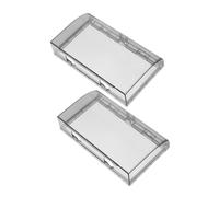 ANDRESLAD 2pcs Waterproof Socket Outlet Cover Paste Type Double Slots Thickening and Heightening Splash-Proof Box Safe and Beautiful