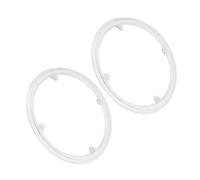 ANDRESLAD 2pcs White 48-Tooth Mountain Bike Chainring Protector 4 Holes Plastic Bicycle Crankset Guard Cover for Front Sprocket Safety and Chain Guide