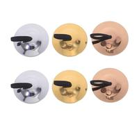 ANDRESLAD 3 Pairs Brass Finger Cymbals Percussion Instrument Hand Bells for Ringing Orff Music Teaching Group Play Rhythm Development Portable Zills for Parties Festivals