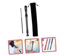 ANDRESLAD 3 Sets Clarinet Wind Instruments Abs Practice Flutes with Red Black Blue for Beginners Music Learning and Coordination Development