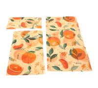 ANDRESLAD 3 Sheets Beeswax Preservation Cloth Sustainable Food Wraps Natural Reusable Fresh-Keeping Bee-Wax Wraps for Fruits Vegetables Cheese Bread Alternative to Plastic