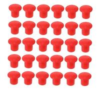 ANDRESLAD 30pcs Red Plastic Rebar Safety Caps Protective Mushroom Covers for Construction Exposed Steel Rod Ends