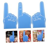 ANDRESLAD 3Pcs Blue EVA Foam Cheer Fingers for Sports Party Favor Giant Hand Props for Football Games Sports Events Cheerleading Supplies Fun Celebration Accessories