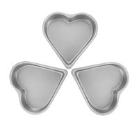 ANDRESLAD 3Pcs Heart Shaped Jelly Molds Reusable Baking Pans for Pudding Cakes Muffins Egg Tarts Fast Heat Transfer Even Baking for Family Gatherings and Festival Celebrations