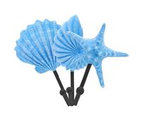 ANDRESLAD 3pcs Ocean Key Holder Hooks Retro Nautical Wall Decor Resin Coat Racks for Entryway Bathroom Bedroom Mediterranean Style Vintage Towel and Key Hooks