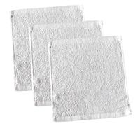 ANDRESLAD 3pcs Pure Cotton Square Towels Guest Small White Disposable Hand Towels for Bathroom Hotel Salon