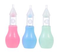 ANDRESLAD 3pcs Silicone Nasal Aspirators for Babies, Anti-Reflux Nose Cleaner with Soft Silicone Tips, Mixed Colors, Suitable for Newborns and Nose Mucus Removal Random Color