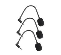 ANDRESLAD 3pcs Small Portable Microphone Set for Phones and Computers, Straight Cutting 2-pole Mono, 3-pole Stereo and 4-pole Pin Condenser Mics for Home and Office Use