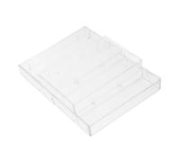 ANDRESLAD 3pcs Transparent Plastic Cassette Tape Case Scratch Resistant Audio Storage Box Secure Fit Stackable Design for Standard Audio Cassettes