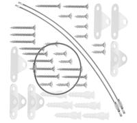 ANDRESLAD 3sets Falling Device Furniture Tip Resistant Straps Stainless Steel Rope Secure Furniture to Wall Safety Strap Set for Home