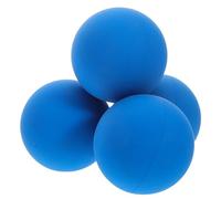 ANDRESLAD 4 Pcs Blue Rubber Squash Balls High Bounce Hollow Mini Training Balls for Reaction and Skill Practice Suitable for Beginners and Adults