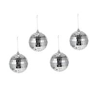 ANDRESLAD 4pcs 8cm Reflective Glass Sphere Mirror Balls for Party Disco Decorations, Cake Table Adornments, Wedding Stage Ornaments, Small Bar Showcase Embellishments