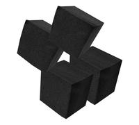 ANDRESLAD 4pcs Acoustic Soundproof Blocks 15x15x15cm Fireproof Black Foam Panels Sound Absorbing Wall Padding Noise Reduction Tool for Studio Music Room