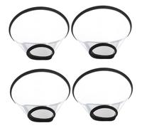 ANDRESLAD 4pcs Adjustable Transparent Elizabethan Cat Collar Depth Neck Plastic Cone for Cats Dogs Kittens Post-surgery Wound Protection Anti-lick Bite Prevention