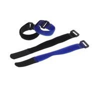 ANDRESLAD 4pcs Anti-crowing Rooster Collars Nylon Poultry Noise Neck Belts with Writable Labels for Ducks Geese Safe Noise Reduction Blue Black